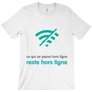 What Happens Offline Adult T-Shirts (French)