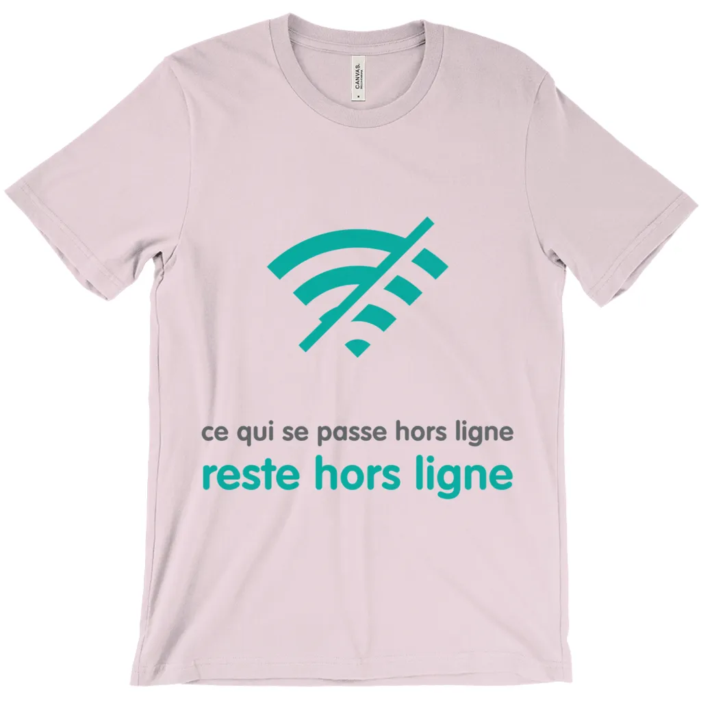 What Happens Offline Adult T-Shirts (French)