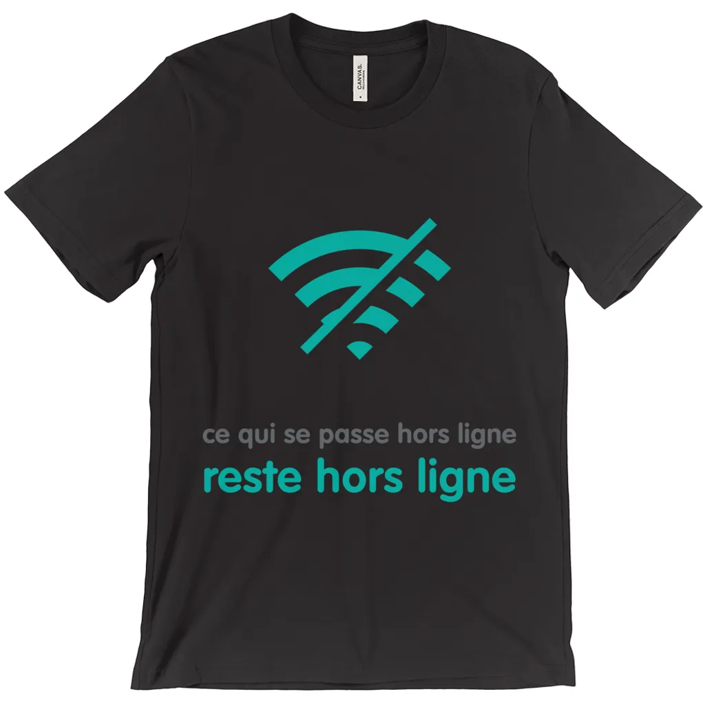 What Happens Offline Adult T-Shirts (French)