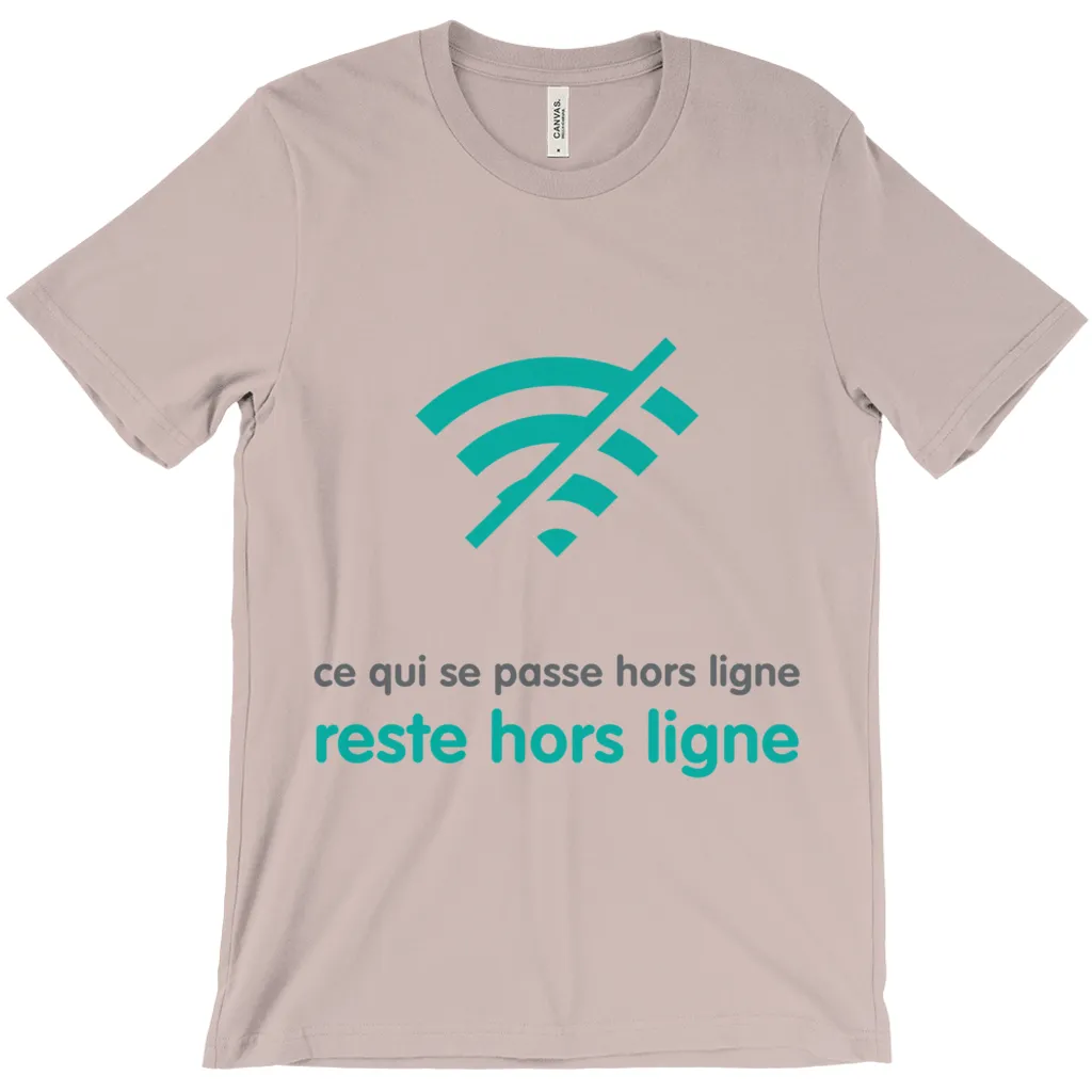 What Happens Offline Adult T-Shirts (French)