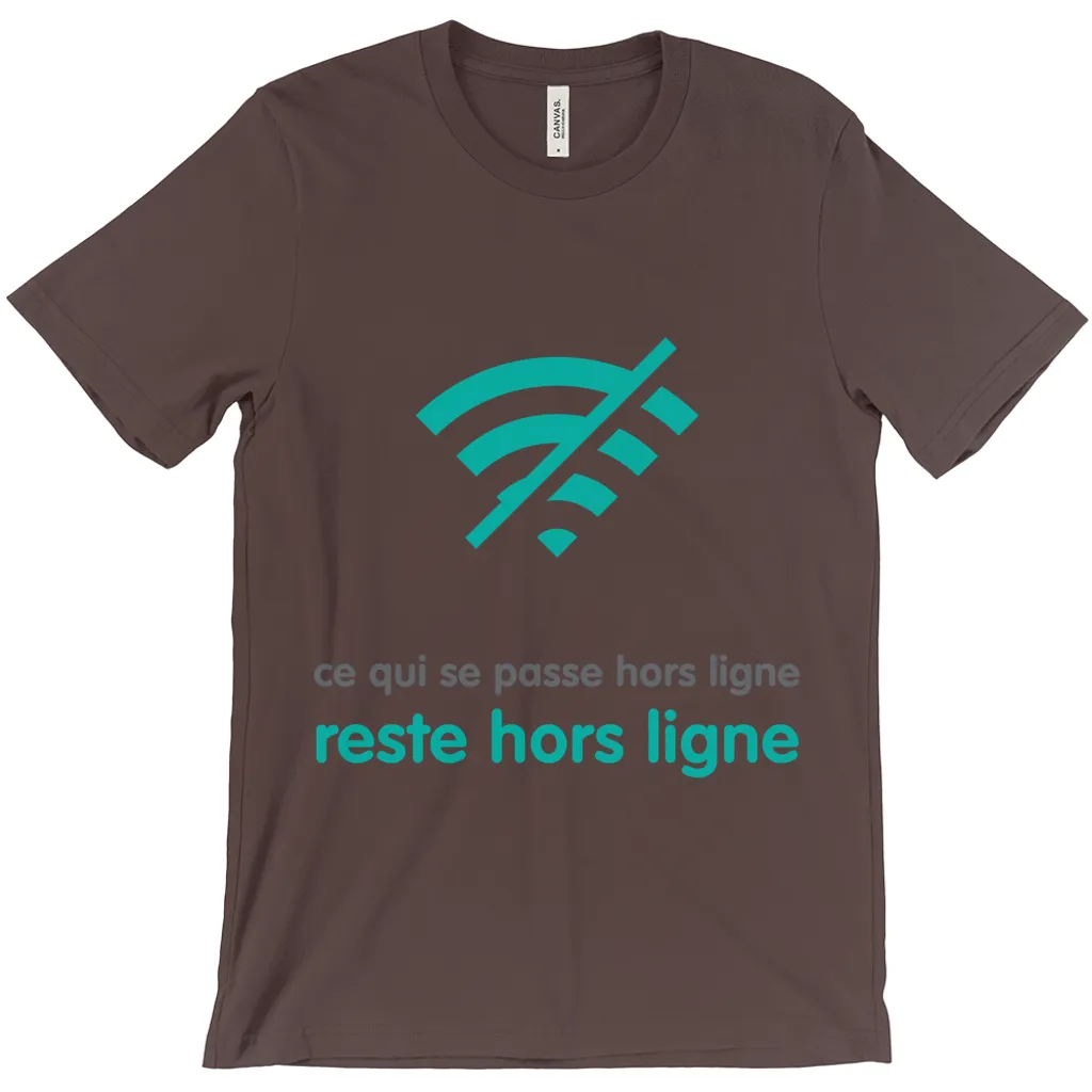 What Happens Offline Adult T-Shirts (French)