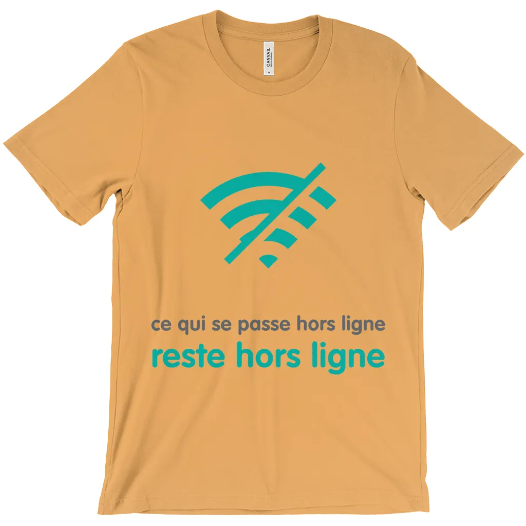 What Happens Offline Adult T-Shirts (French)