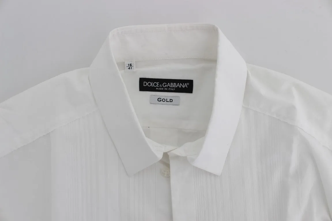 White Cotton Slim Fit GOLD Shirt