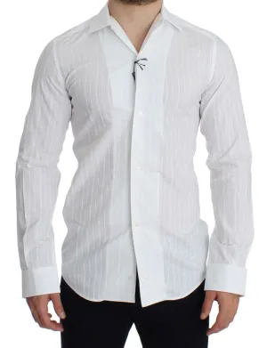 White GOLD Slim Fit Tuxedo Dress Shirt