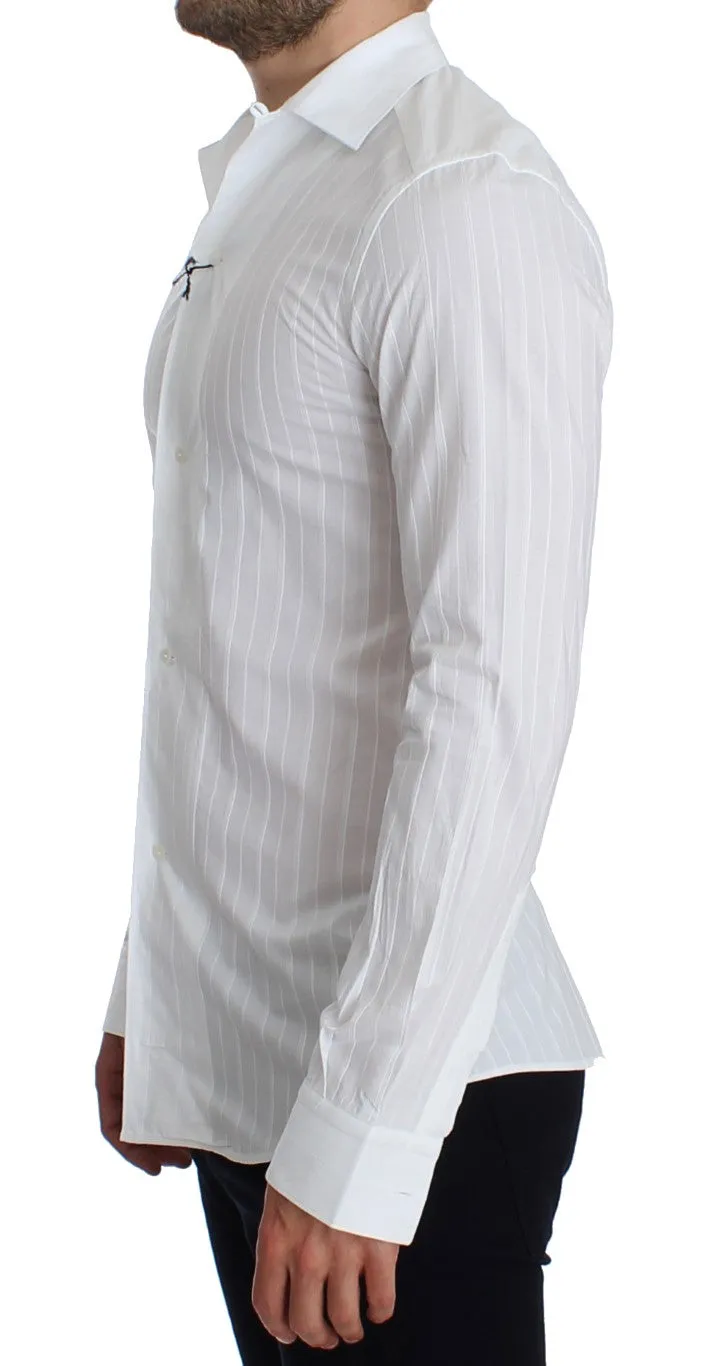 White GOLD Slim Fit Tuxedo Dress Shirt
