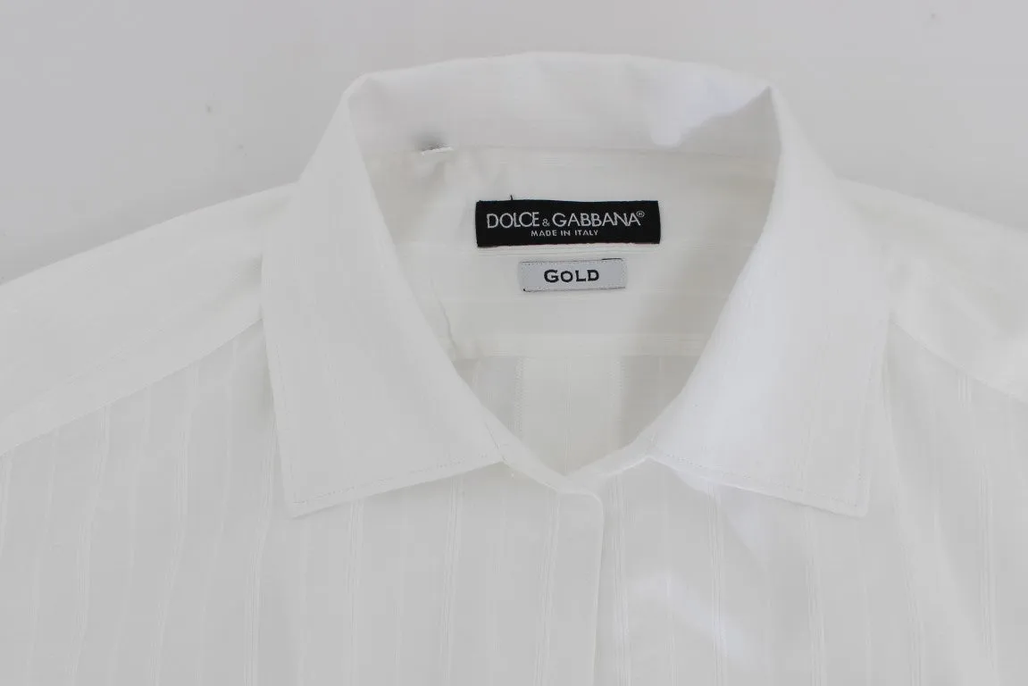White GOLD Slim Fit Tuxedo Dress Shirt