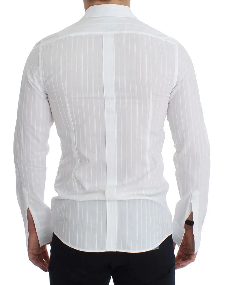 White GOLD Slim Fit Tuxedo Dress Shirt