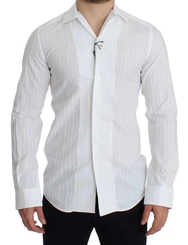 White GOLD Slim Fit Tuxedo Dress Shirt