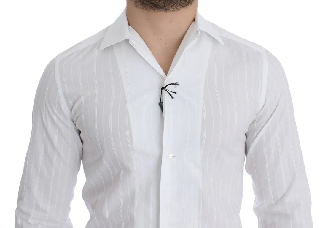 White GOLD Slim Fit Tuxedo Dress Shirt