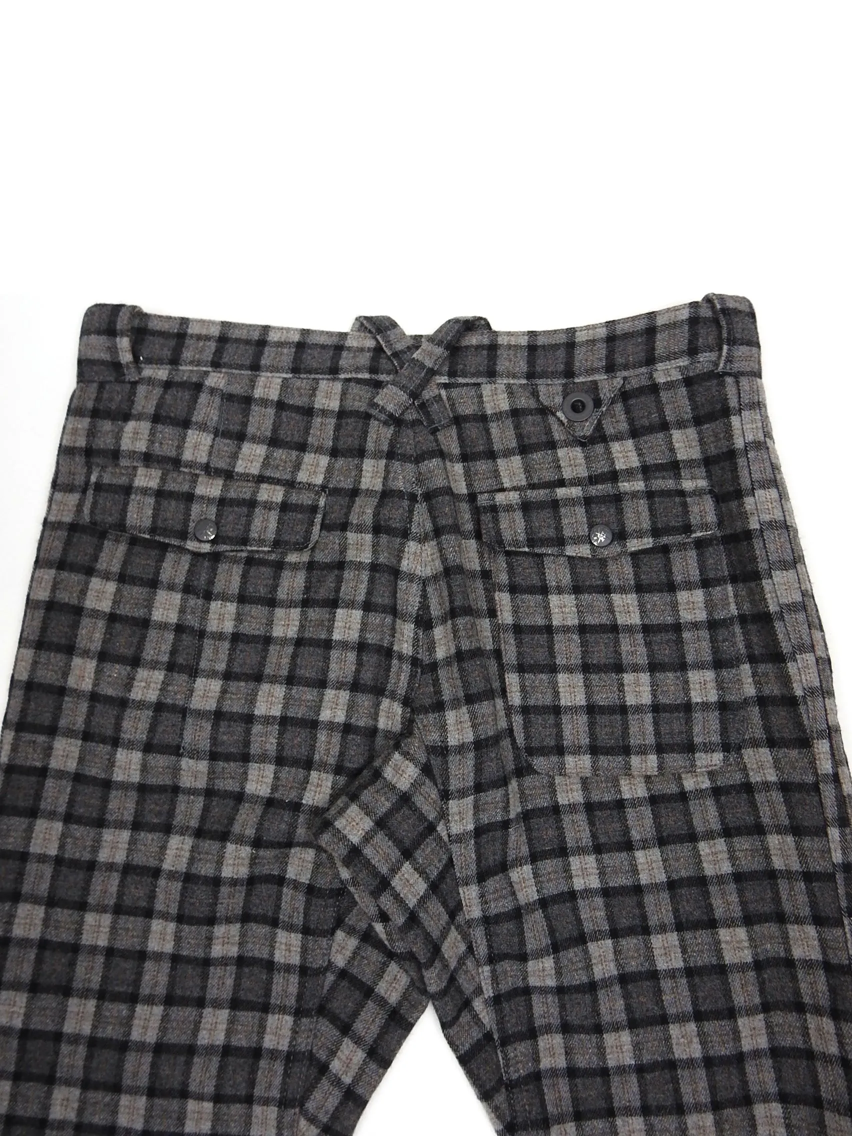 White Mountaineering AW2011 Grey Check Trousers Size 4