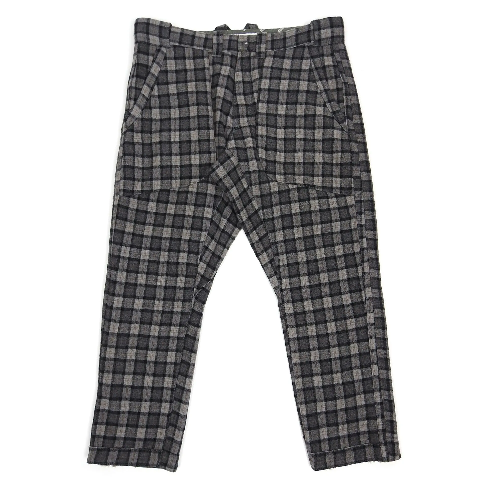 White Mountaineering AW2011 Grey Check Trousers Size 4