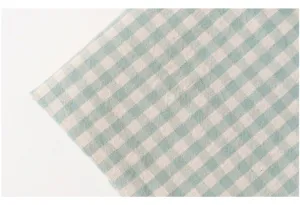 Wide Width Checkered Yarn Dyed Cotton Fabric - In Mint - Quality Korean Fabric By the Yard / 54789