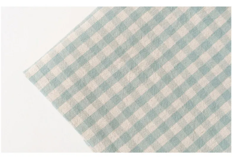 Wide Width Checkered Yarn Dyed Cotton Fabric - In Mint - Quality Korean Fabric By the Yard / 54789