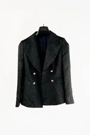 Women - Royal Black Silk Jacket
