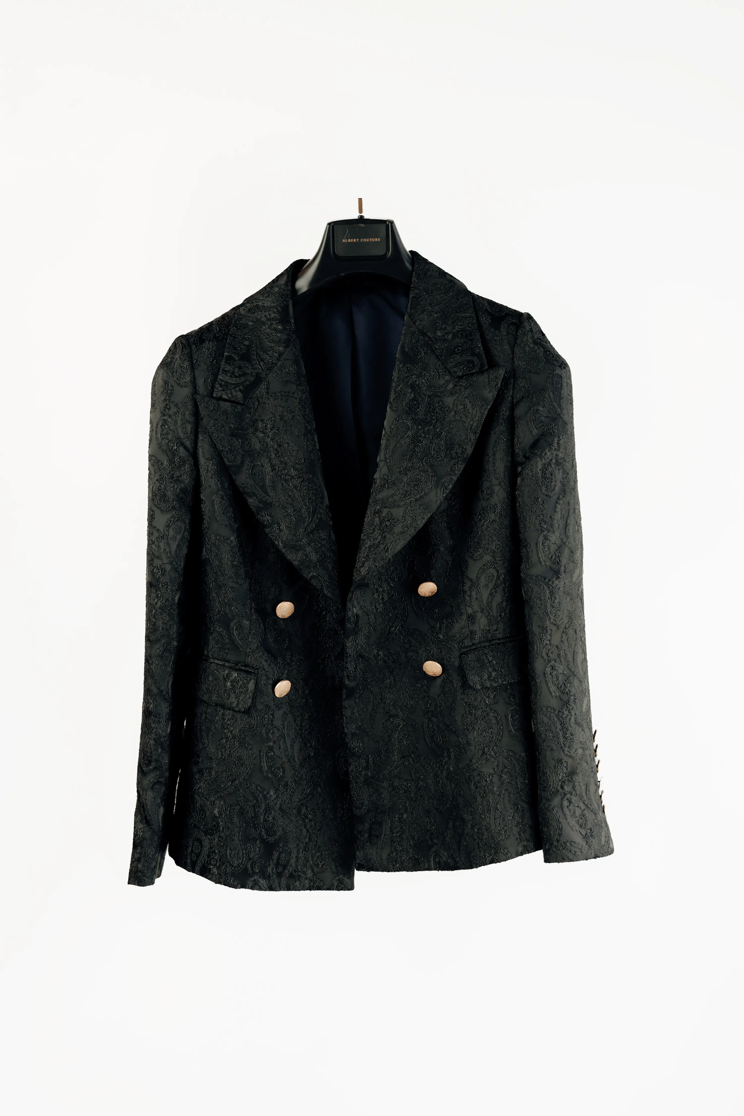 Women - Royal Black Silk Jacket