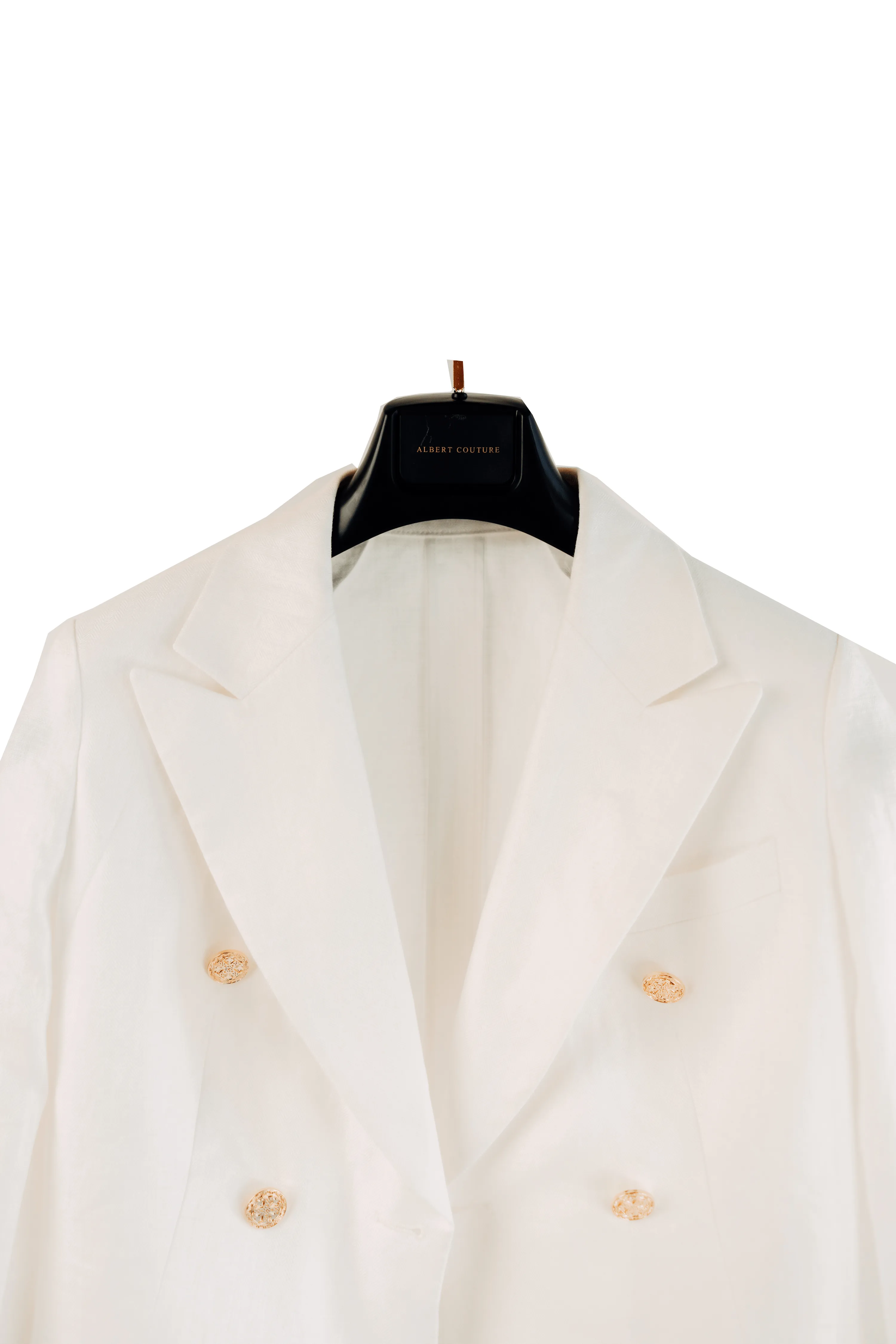 Women - Yacht White  Double Breasted Linen Jacket