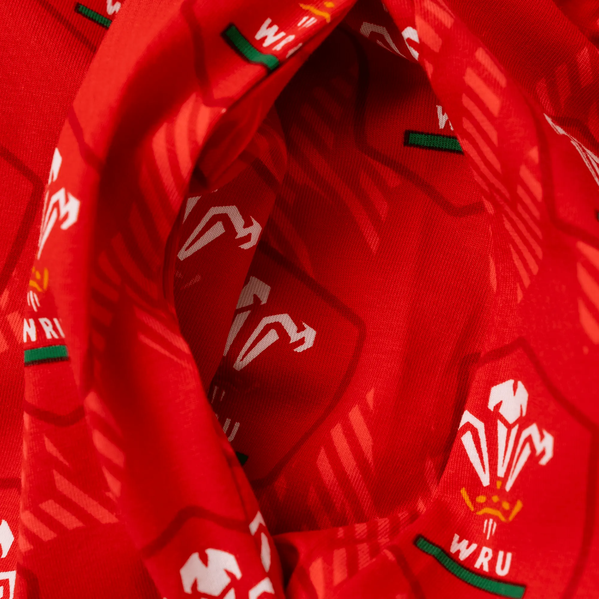 Womens Long Pyjamas - Welsh Rugby Union Flames- Trousers & T-Shirt
