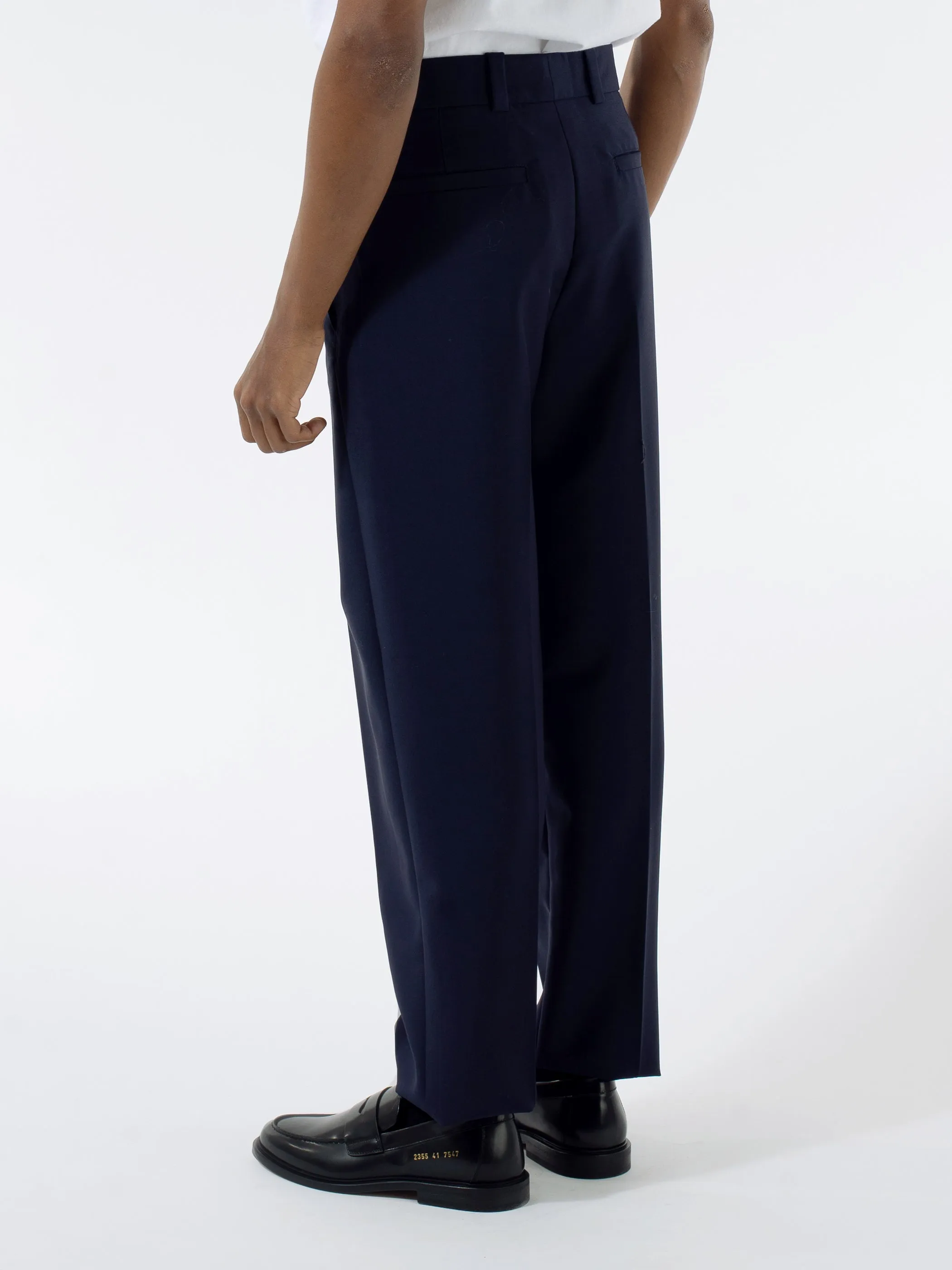 Wool-Blend Tailored Trousers
