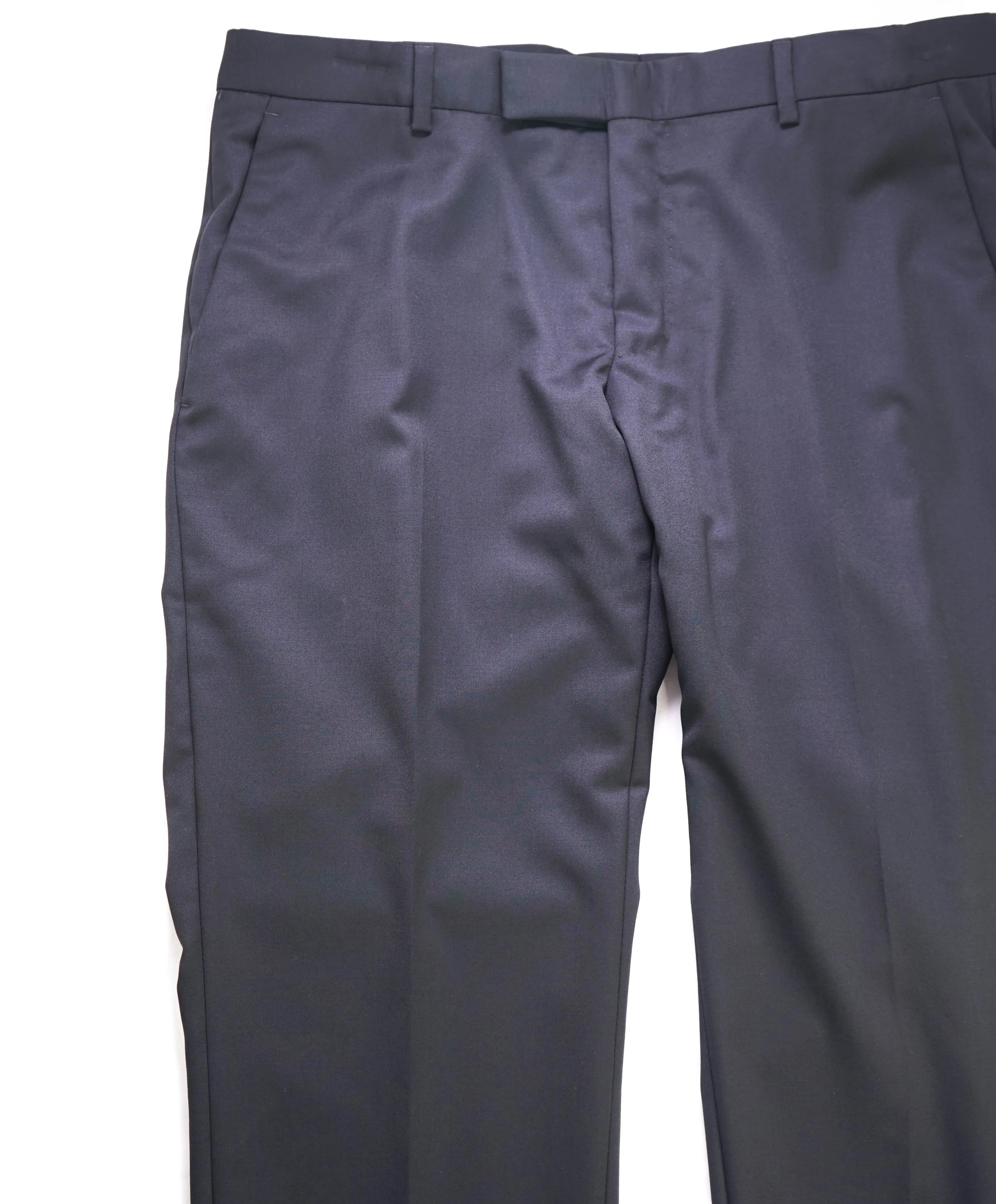 Z ZEGNA - *CLOSET STAPLE* Black Solid "Narrow" Flat Front Dress Pants - 34W