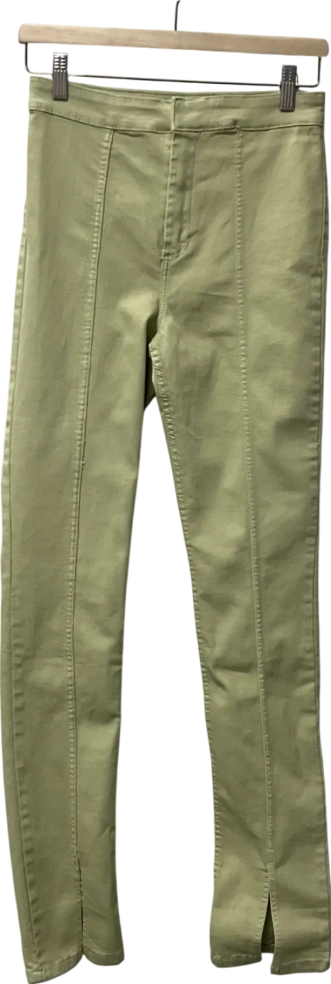ZARA Green Slit front Trousers UK 8
