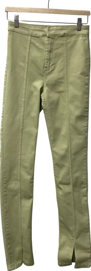 ZARA Green Slit front Trousers UK 8