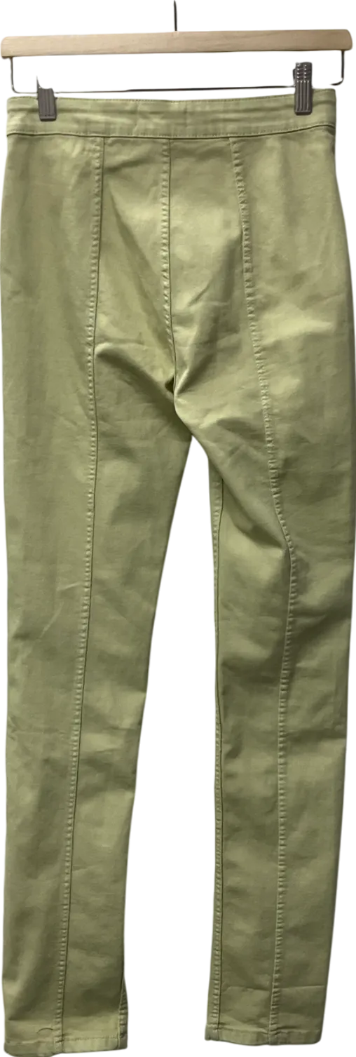 ZARA Green Slit front Trousers UK 8